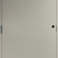 Sileällä mdf-levyllä pinnoitettu puuovi, Esim. vinttikomerot ym. kylmät, mutta kuivat tilat