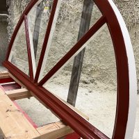 Kaaripuite kattolyhtyyn, pellavaöljykittaus